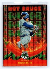 2022 Panini Mosaic #HS-1 Mookie Betts Hot Sauce Green Mosaic