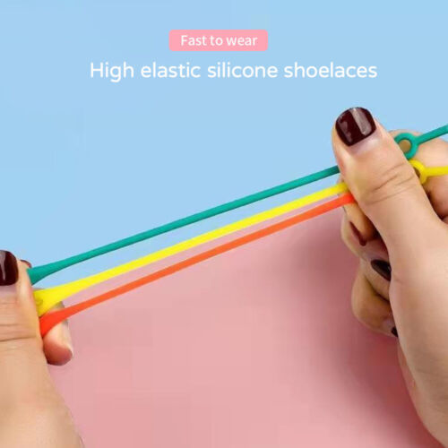 12PCS Silikon Elastische Schnürsenkel Schuhbänder Gummischnürsenkel Ohne Binden - Bild 9 von 21