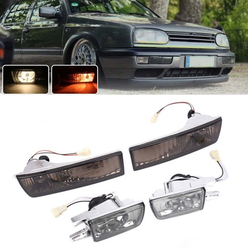Smoked glass main flashing fog lights for VW Golf / Jetta Mk3 Vento 1992-97 - Picture 12 of 12