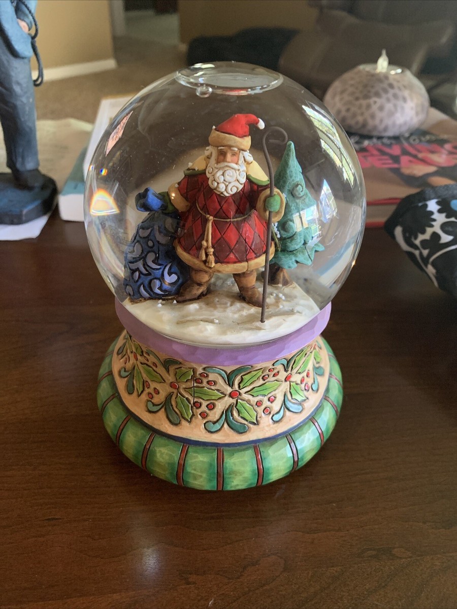 Jim Shore Delivering Christmas Joy Musical Up on the Housetop Snow Globe  6 | eBay