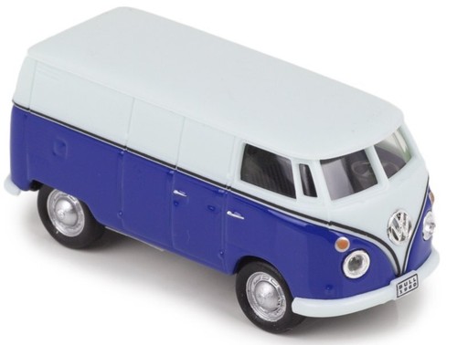 Autobús / furgoneta VW Volkswagen T1 - azul / blanco - Cararama 1:72 - Imagen 2 de 6