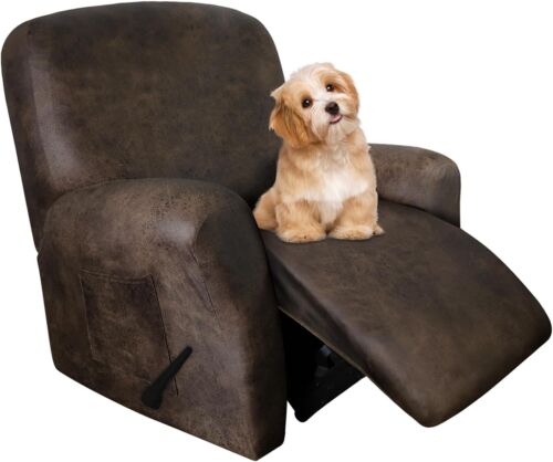Leather Like Recliner Chair Covers - Large Lazy Boy Recliner Chair Covers for... - Picture 2 of 9