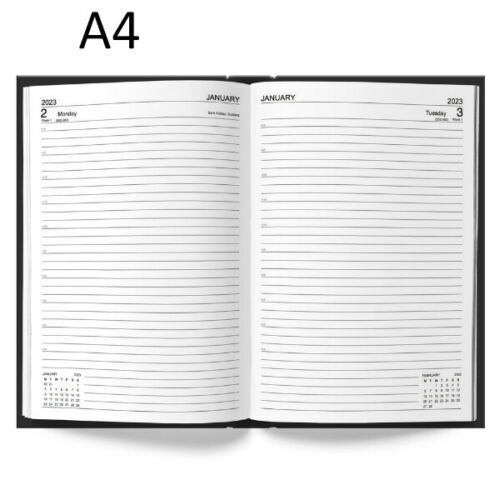 ABJ 2023 A4/A5/A6 Diary Week to View Page a Day Desk Diary Hard Backed Diary UK - Picture 4 of 9