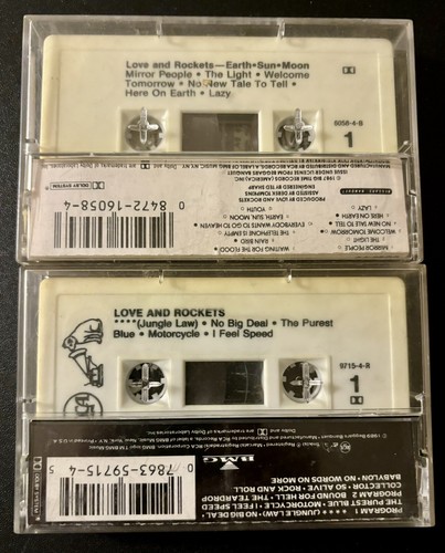 Love and Rockets Self Titled Cassette Earth Sun Moon Tape 2 Lot RCA NICE! - Picture 2 of 4