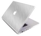 BRUSHED ALUMINUM Vinyl Lid Skin Decal fits Apple MacBook Pro 15 A1268 Laptop
