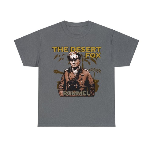 Desert Fox Rommel T-Shirt WWII DAK German Army Tank - Picture 30 of 49