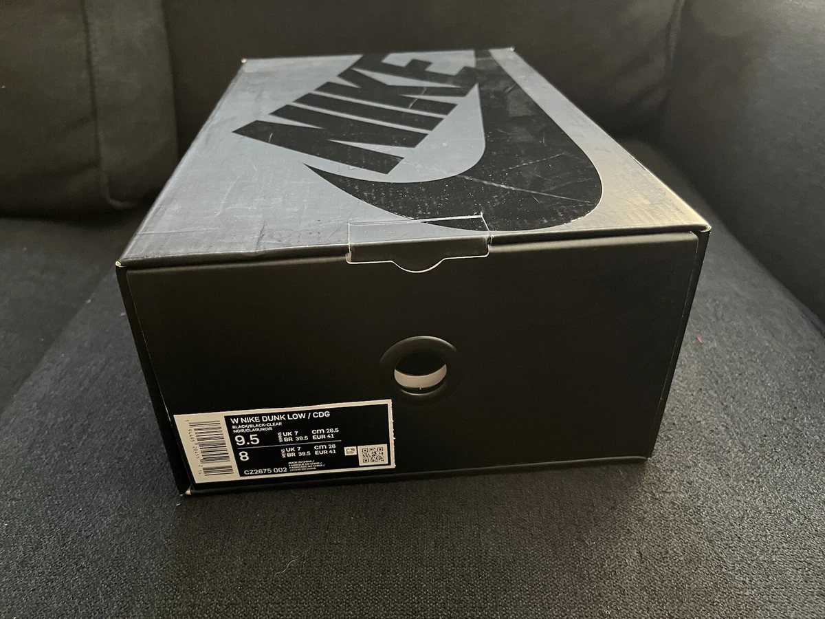 Nike Comme des Garçons x Dunk Low Black Clear W for sale | eBay