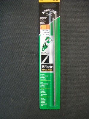 Nicholson 02145N 6 x 5//32 Spiral Cut Straight Tang Chainsaw File