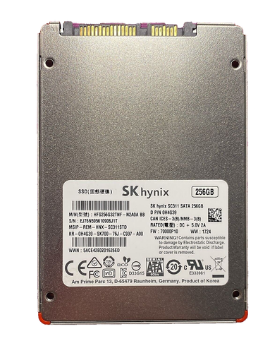 ✅ SK hynix SC311 256GB 2.5 inch SATA Solid State Drive - win10 installed -clean