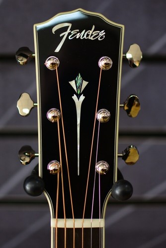 Fender Paramount PO-220E Orchestra 3-Colour Sunburst Electro Acoustic Guitar - Picture 4 of 9