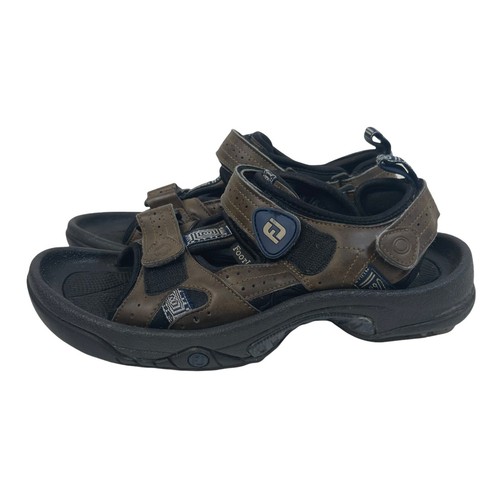 FootJoy 45641 Cuero Marrón Ajustable Picos Blandos Golf Sandalia Zapatos Para Hombres EE. UU. 8 M - Imagen 2 de 8