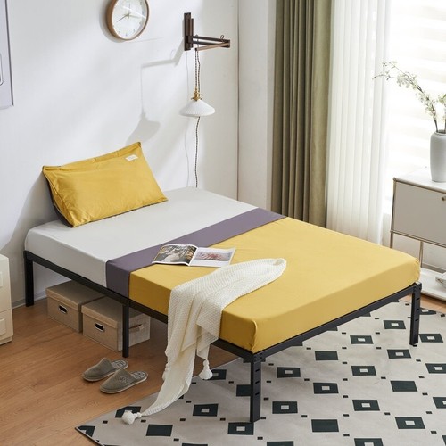 Twin Metal Platform Bed Frame W/ Underbed Storage Easy Assembly No-Box Spring - Picture 2 of 13