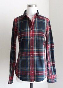 In Nieuw Nwt Perfect Stewart Top Roodgroen Plaid Shirt crew Small Jurk J 6 S tqWO1HF
