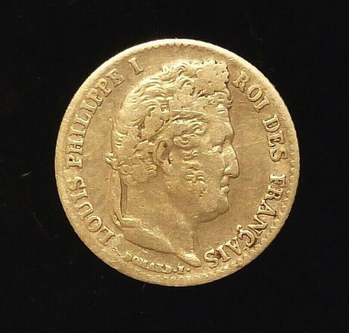 1/4 Franco 1844K (Bordeaux) Luigi Philippe I Molto Buona + Argento/Argento 23131