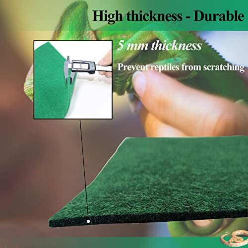 2 Pcs Reptile Carpet Terrarium Substrate Liner Pet Habitat Bedding Mat - Picture 3 of 7