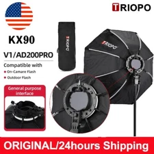 US Triopo KX90 90cm Flash Octagon Softbox Fr Godox V1 AD200Pro Yongnuo Speedlite