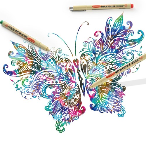 Micro Fineliner Drawing Art Pens 12 Black Fine Line Waterproof Ink Set Artist - Picture 7 of 8