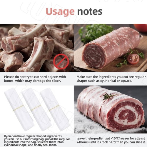 Commercial Meat Slicer Bone Mutton Beef Vegetable Roll Slicing Cutter Machine OZ - Picture 11 of 12