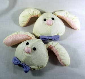 Decorative Door Knob Covers White Bunny Motif Set Of 2 Ebay