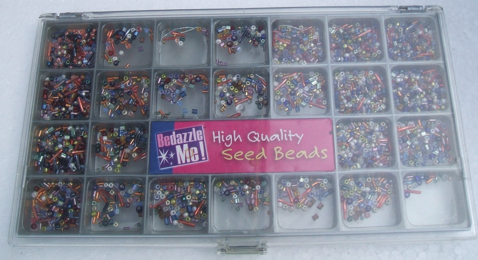 Bedazzle Me High Quality Seed Bead Assortment in Plastic Tray Package