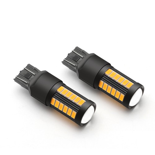 High Power 5630 SMD 3000K Amber 7443 7440 LED Front Turn Signal Light Lamp Bulbs - Picture 7 of 12
