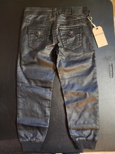 NWT True Religion Kids/Unisex Black Pants, Size 6
