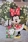 Disney Magic Holiday Minnie Mouse Lighted Tinsel Yard Sculpture Decoration