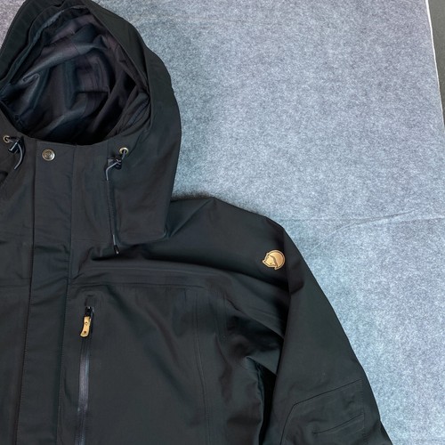 Giacca uomo Fjallraven Eco Shell Tour uomo grande nera full zip outdoor escursionismo - Foto 7 di 16