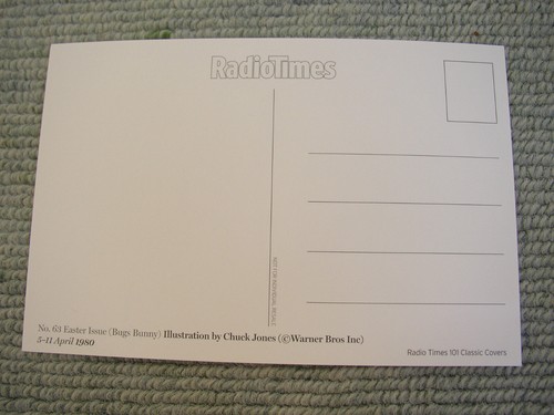 AK Radio Times Cover 5.-11. April 1980 Bugs Bunny 45. Geburtstag Karte Ostern - Bild 2 von 2