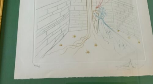 Salvador Dali original signierte Lithografie "La Quete Du Graal" gerahmt TOP - Bild 3 von 5