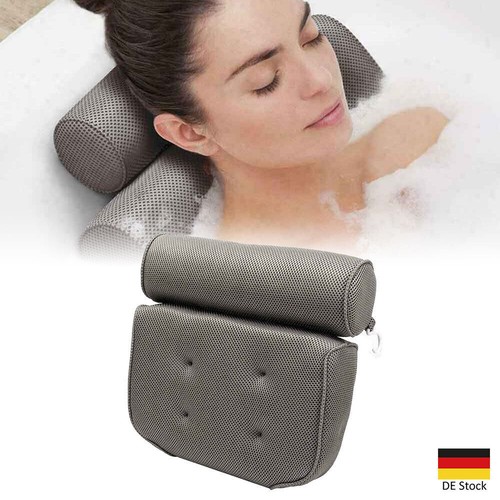 Badewannenkissen Komfort Badekissen Kopfstütze Wannenkissen mit Saugnäpfen DE - Bild 9 von 12