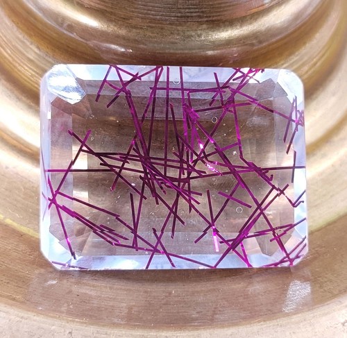 Pink Quartz 153.35 Carat Semi-Transparent Emerald Cut EGL Certified Gemstone NKT - Picture 6 of 8