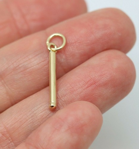 Kaedesigns New Genuine 9ct 9k 375 Yellow Gold Bar Pendant / Charm - Free Post - Picture 6 of 16