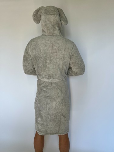 Personalized Embroidered Bathrobe with hood with ears Men with your name, text - Picture 19 of 27
