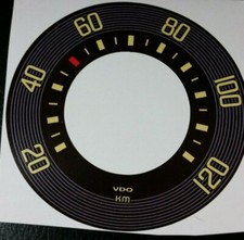 VW Bus T1 Tacho Tachofolie bis 120km/h für 80 mph Meilenumbau 