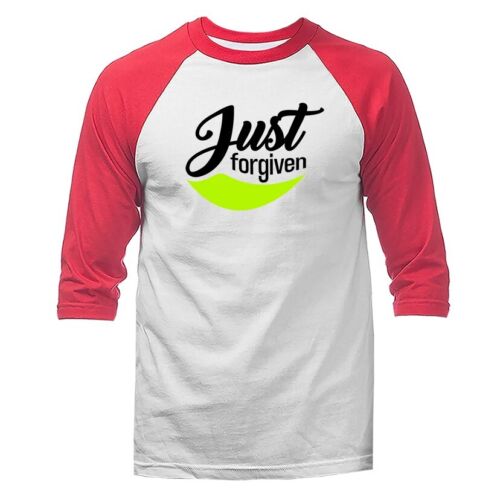 Just Forgiven Christian Religious God Biblia Iglesia Jesús Manga 3/4 Raglán - Imagen 6 de 10