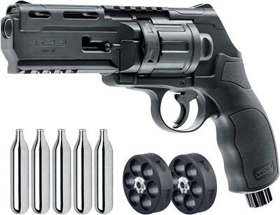 Umarex T4E TR50 .50 Cal CO2 Paintball Marker 2292112 with 5x12gr CO2 Tank Bundle