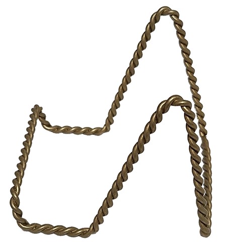 Staffelei Aufsteller Antik Gold verdrehter Draht 2,5" flache Oberfläche klassischer Look - Bild 2 von 3