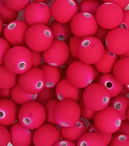 100pcs de goma acabada cuentas redondas de acrílico de 8 mm fabricación de joyas - Imagen 6 de 7