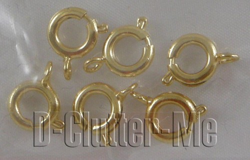 BOLT RINGS 7MM ARBEE GOLD PACK OF 6 BULK 501/224 JEWELLERY FINDINGS 60 RINGS - Picture 2 of 2