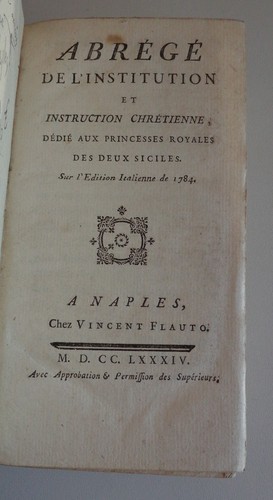 ++Abrégé et instruction chrétienne aux Princesses des deux SICILES à NAPLES 1784 - Picture 1 of 3