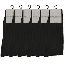 6 PAIRS BLACK COLOR COTTON EXECUTIVE WOMEN DRESS SOCKS SIZE 9-11 THIN  SOFT