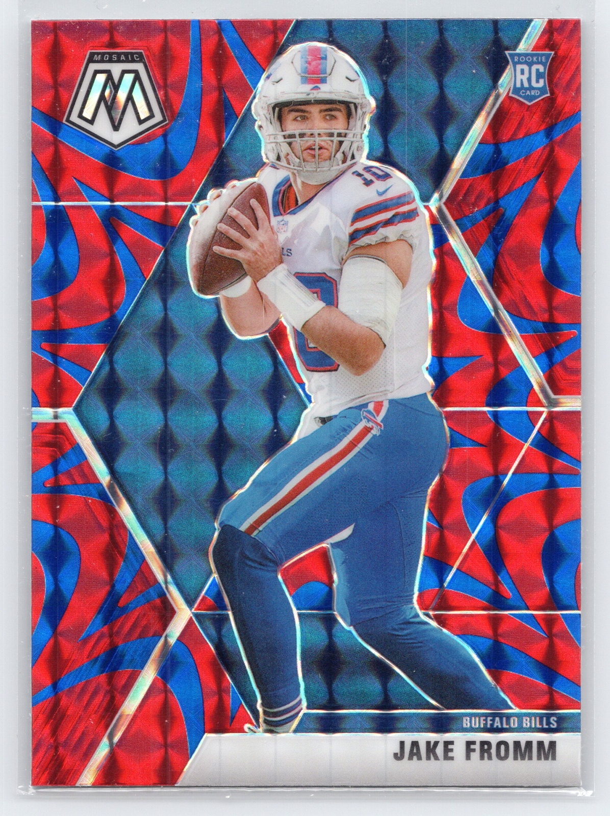Jake Fromm - 2020 Panini Mosaic - Reactive Blue #242 - Rookie
