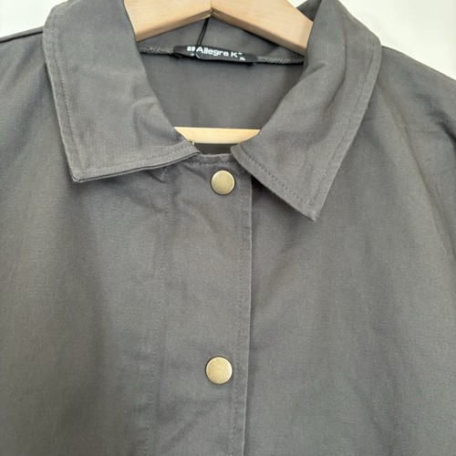Allegra K Womens Twill Chore Coat XL Army Green Lightweight Pockets Gorpcore - Picture 3 of 10