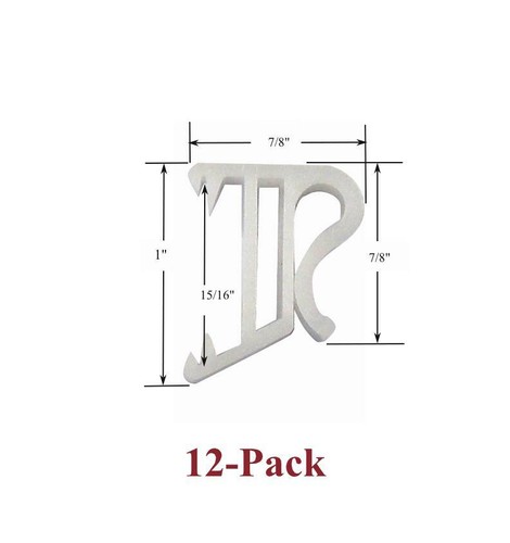 Tamaño PICK-A-PACK - Clips de cenefa de extensión blanca de una sola ranura para plástico trasero - Imagen 8 de 9