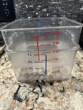 Rubbermaid Commercial SpaceSaver 4 qt Plastic Square Containers Set Of 2