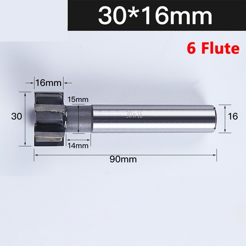 Ø 16-32mm Carbide-Tipped T-Slot End Mill Woodruff Keyseat Cutter 4 Flute 6 Flute - Picture 48 of 57