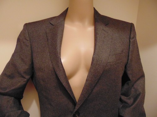 BURBERRY LONDON Gray 100% virgin Wool Jacket Pant Suit Size 48R/32R - Picture 3 of 12