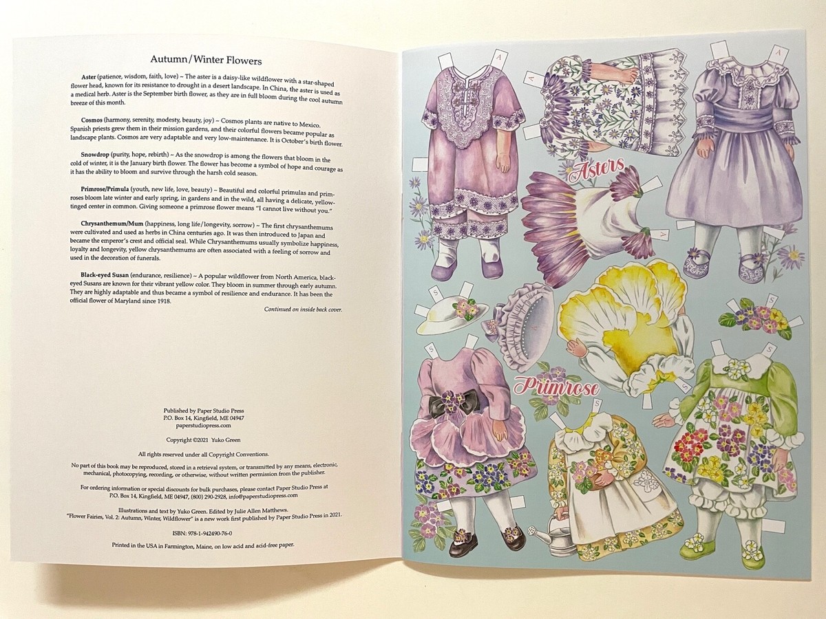 So Sweet! FLOWER FAIRIES PAPER DOLLS - AUTUMN-WINTER