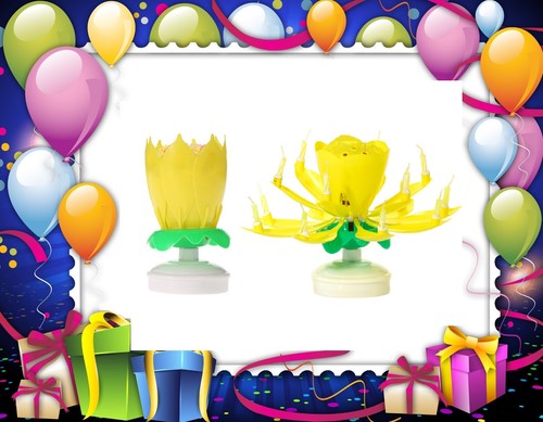 Spinning Flower Birthday Candles, Lotus or Trophy Sport Ball, Free Shipping - Picture 7 of 26